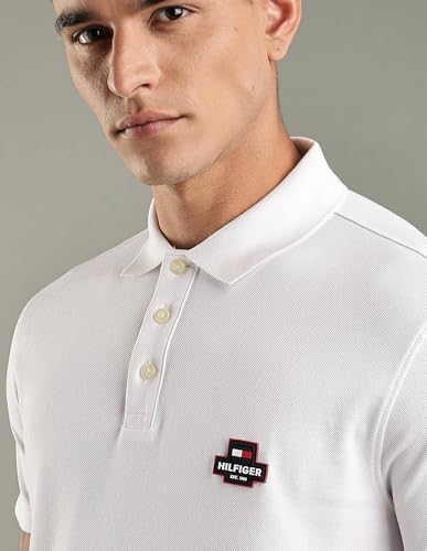 Image of Tommy Hilfiger Solid Regular-Fit Cotton Polo T-Shirt