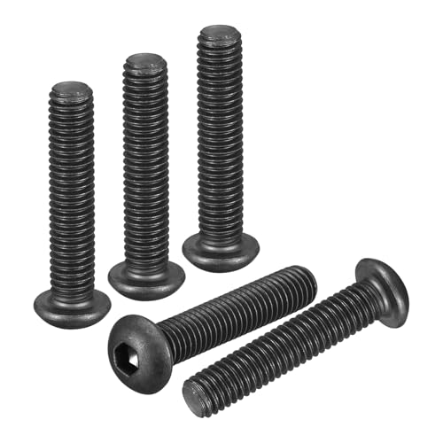 DTGN 3/8-16x2 Viti A Testa Cilindrica Con Innesto Esagonale - Confezione Da 10 - Ideali Per Bici Da Strada, Mountain Bike, Auto, Moto - Acciaio Al Carbonio Trattamento Ossido Nero