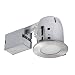 Globe Electric 4" Flush Round Trim Recessed Lighting Kit, Brushed Nickel, Tempered Frosted Glass, Easy Install Push-N-Click Clips, 3.88" Hole Size 90664