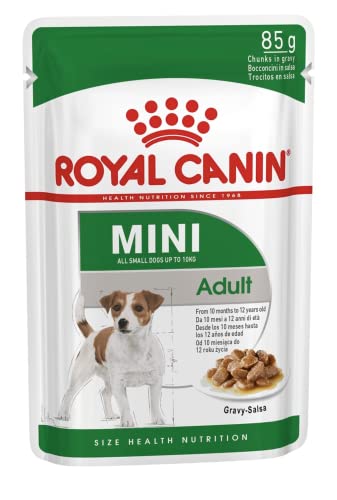 Royal Canin Mini Adult Wet Food Pouches in Gravy 85g (Pack of 48)