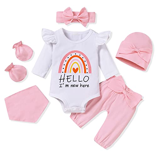 Image of Aalizzwell Baby Girl Long Sleeve Floral Fall Winter Outfit
