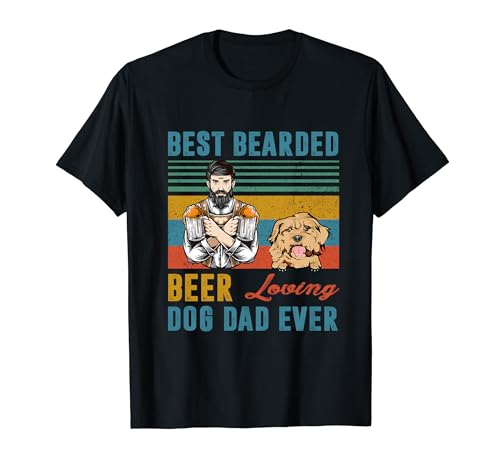 Best Bearded Beer Loving Dog Dad Ever Cockapoo Lover Camiseta