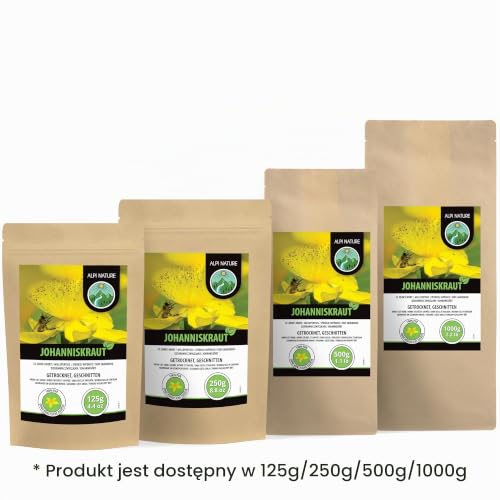 Alpi Nature Herbata z Dziurawca 250g, Ziołowa Herbata Liściasta, Suszone i Cięte Ziele Dziurawca