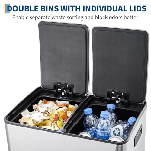 Caneca Doble 16 Gal para Cocina Acero Inoxidable miniatura 3