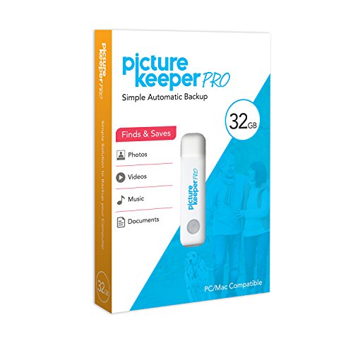 Smart USB Flash Drive 32GB - Picture Keeper PRO External Photo Video and File Backup & Storage Device for PC and MAC Laptops and Computers