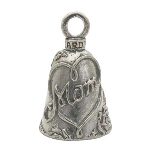 Image of Guardian Bell Good Luck Bell w /Keyring & Black Gift Bag | Motorcycle Bell | Pewter | Good Luck Gift | Bike Bell | Made in USA