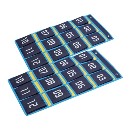 BUTIFULSIC 2個 教室用多機能携帯電話収納ポーチ スロット付 柔らかい不織布製 壁掛け式携帯ホルダー キーやカードも整理可能