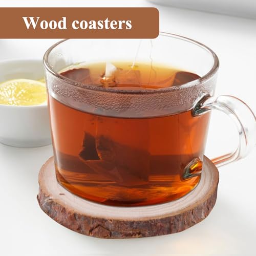 ASelected 50 Pcs Natural Wood Slices,6-7Cm Log Wooden Discs with Bark,Wooden Circles for DIY Crafts Christmas Decorations Ornaments Wedding Favours - Image 4