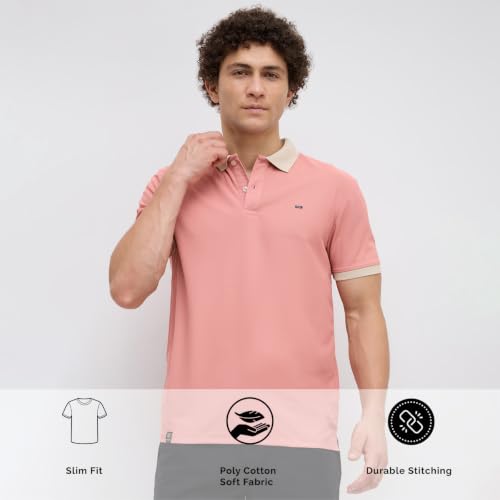 Image of Nostrum Mary Half Sleeve Polo T-Shirt with Two-Tone Collar, Stylish T Shirt for Men, Polo Tshirts for Men, Cotton T Shirt for Man, Casual Tshirt for Mens Boys