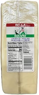 Bella Rosano Low Moisture Whole Milk Mozzarella Cheese, 6 lb