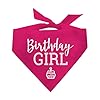 Birthday Girl with Cupcake Dog Pawdy Celebration Printed Dog Bandana Pink OS 215