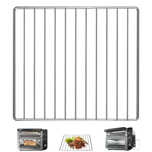 GCQFZ Wire Rack for Ninja DCT451 12 in 1 Smart Double Oven, 13''×12.4'' Stainless Steel Toaster Oven Replacement Parts Accessories Dehydrator Grill Rack for DCT601 DCT651 DCT401 DCT402BK Double Oven