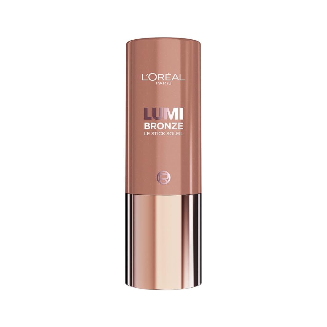 L'Oréal Paris Lumi Bronze Le Stick Soleil, Creme-zu-Puder Bronzer-Stick für einen natürlichen Glow, leicht verblendbar & aufbaubar, Farbe: 100 Sunkissed Rose, 1 Stück