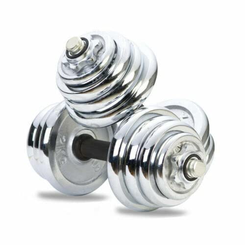 20Kg Adjustable Chrome Dumbbell Set Gym Exercise Free Weights dumbel home