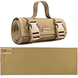 OneTigris Shooting Mat - Roll-up Shooting Mat Prone Shooter Mats Tactical Shooting Blanket Mat for Range Shooting Hunting (Non-Padded - Brown)