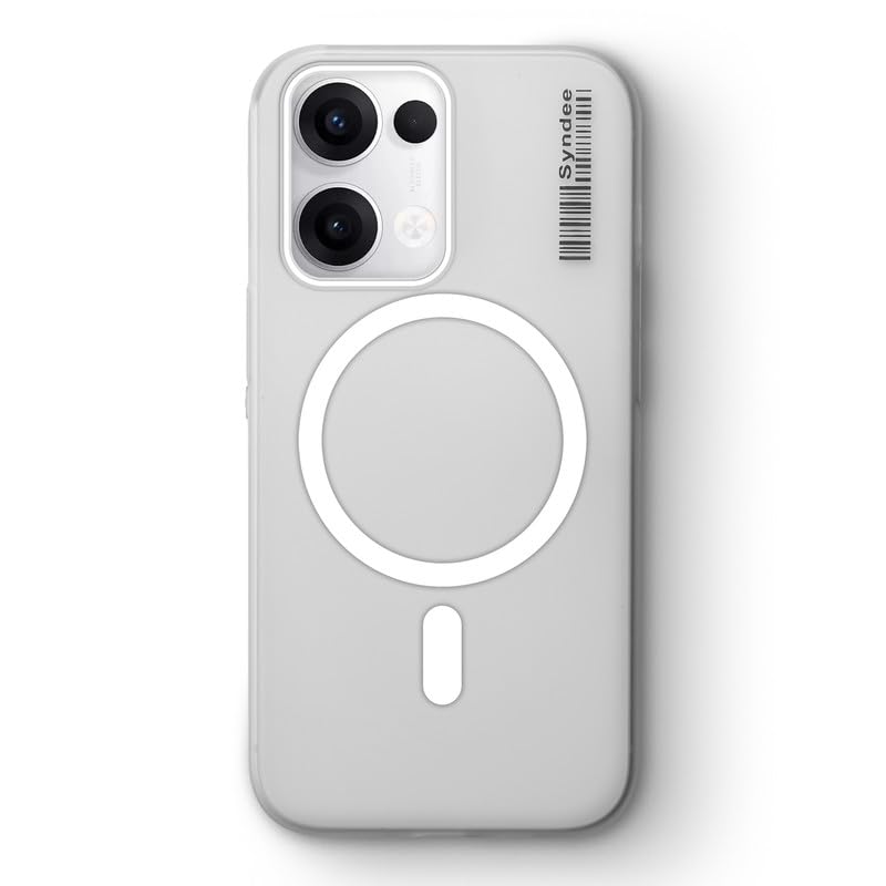 Image of Mr. Case Back Cover for Oppo Reno 13 5G Elegant Frosted White Translucent Back | Only Compatible with Wireless Magnetic Accessories | Anti-Scratch Shockproof Phone Case - White