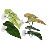 DECOMELODY 4 Piezas Hamaca para Peces Betta Artificial Soporte para Desove y Descanso Decoración Acuática Duradera y Fácil Mantenimiento para Acuarios Plantas Simuladas para Tanque de Agua