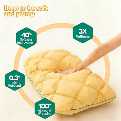 Almohada de Algodón Estándar Blanca Suave y Soportiva miniatura 6