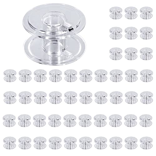 SINGER 50-Pack Transparent Plastic Bobbins