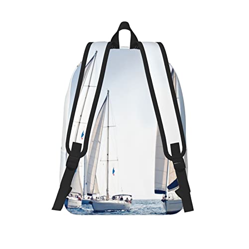 Sac à dos ordinateur portable grand format style décontracté design marin - 3