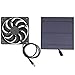 FECAMOS Solarbetriebener 5W Ventilator, Solarpanel Ventilator, monokristallines Solarpanel mit Ventilator, Solar Abluftventilator für die Kühlung von Gewächshaus Tierheim Zwingern