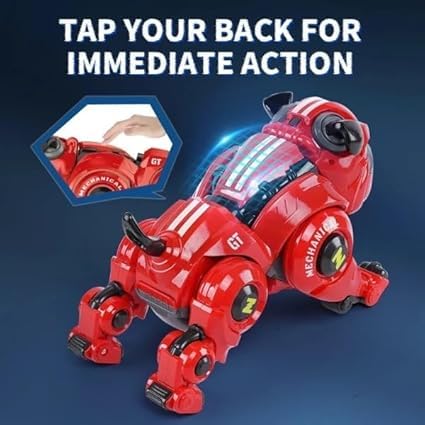 CERT RC Robot Dog Toy for Kids, Remote Control Rechargeable Programming Stunt Robotic Dog with Sing, Dance, Touch Function for Boys Ages 4+, Birthday Gifts 3