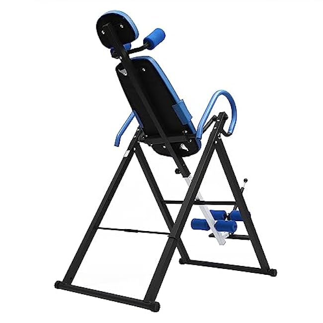 Heavy Duty Inversion Table - Fitness Chiropractic Back Stretcher, Hang Upside Down Blue
