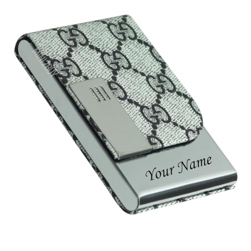 Image of Engraved Your Name Customized On Vertical Card Holder -Luxurious Unisex Design-RFID Blocking Stainless Steel 1 x 10 x 6 cm for Credit|Debit|ATM|Business Visiting Corporate Gift (LG-PTI)