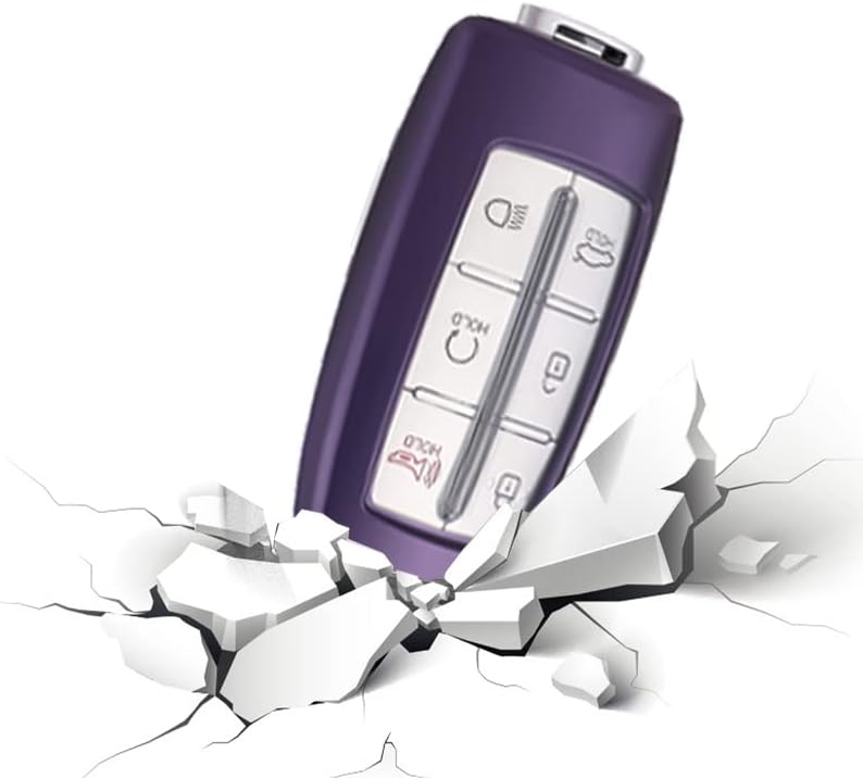 Miniatura 4 de K LAKEY Hyundai Genesis - Funda para llavero compatible con Hyundai Genesis G70 GV70 G80 GV80 G90 GV90 GV90 de silicona TPU funda protectora con