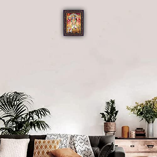 Image of Hawai Lord Krishna Vishwa Roop Photo Frame, Size- 8.5x7inch | Engineered Wood Wall Hanging Home Decor Religious Frame | SFDI284BLKFRM