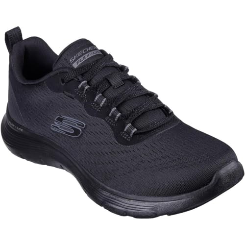 Skechers Flex Appeal 5.0 New PathSneaker para Mujer, Malla Negra y Ribete Gris, 5 UK Wide
