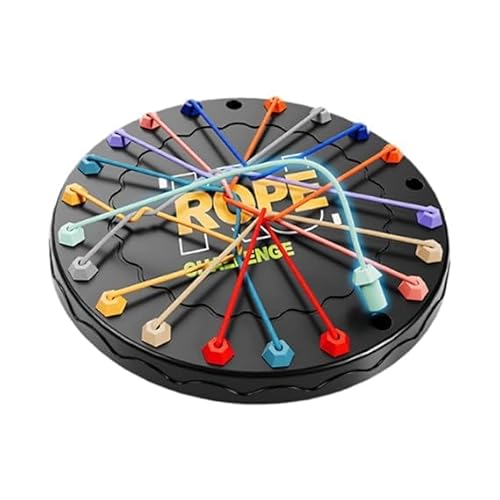 JBM ENTERPRISE Rope Logic Puzzle Game – Brain Teaser Toy for Kids & Adults | Untangling Strategy Board Game for Travel, Family & Party Fun | Multi-Level Focus & Motor Skill Development Challenge