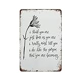 Song Lyrics Hand Lettered Print The Person You Are Becoming Encouraging Vintage Tin Sign Metal Sign Retro Wall Decor For Home Cafes Office Store Pubs Club Sign Gift 12 x 8 Inch Plaque Tin Sign