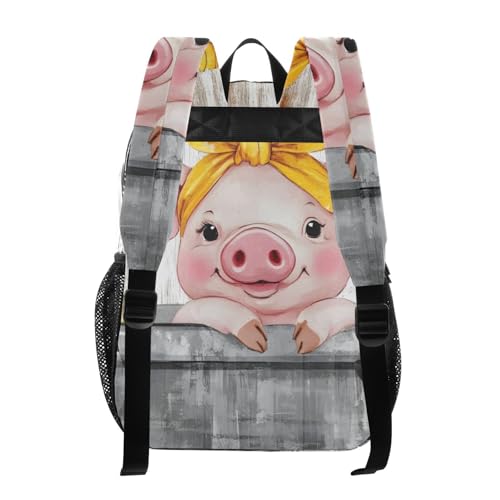 Pig Bathtub Duck Funny Clear Backpack, PVC Transparent Bag with Large Capacity for Boys, Girls, Men, Women, See Through Bookbag for School Work College Travel3