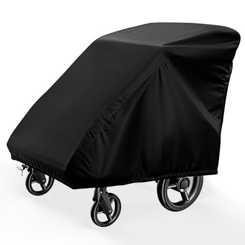 WGIDSKKI Faltgarage für Fahrradanhänger, Fahrradanhänger Abdeckung mit Winddichtes Und mit UV-Schutz, 210D Oxford-Gewebe Wasserdicht Abdeckung, Schwarz