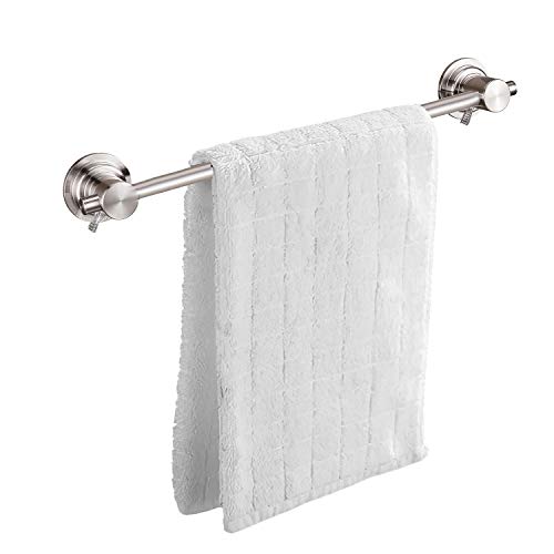 image for JiePai 24 inch Suction Cup Towel Bar Brushed Nickel,Bath Shower Towel 