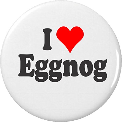 I Love Eggnog 2.25" Keychain Heart Drink Egg Cream Alcohol