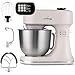 LEHMANN Impastatrice Planetaria con Display, 1500W, Funzione di Fermentazione e Riscaldamento, Bilancia Integrata, 12 Velocità, Timer, Ciotola 5 L, Accessori - Frusta, Gancio Impastare e Mescolatore