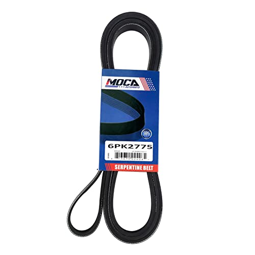 MOCA 6PK2775 EPDM Serpentine Belt for 06-11 Chevy Impala 3.5L & 06-09 Pontiac G6 3.9L & 08-10 Chevy Malibu 3.5L