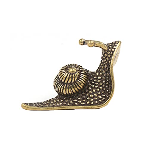 Fjxqtcxd Personality Pure Copper Mini Snail Statue Ornaments Retro Desk Antique Brass Tea Pet Home Decorations For Living Room (A) #TOP28