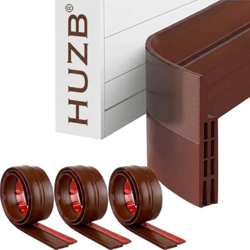 Image of Silicone Door Bottom /Under Gap Filler Rubber Sealing Strip, Door Sealer Strip for Cockroach, Insect and Bugs, Seal Air & Dust (Brown, 39 Inch) (Pack of 3)