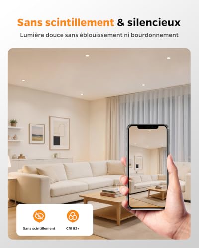 Spot LED encastrable extra plat pour faux plafond bas sans perte d'espace - 5