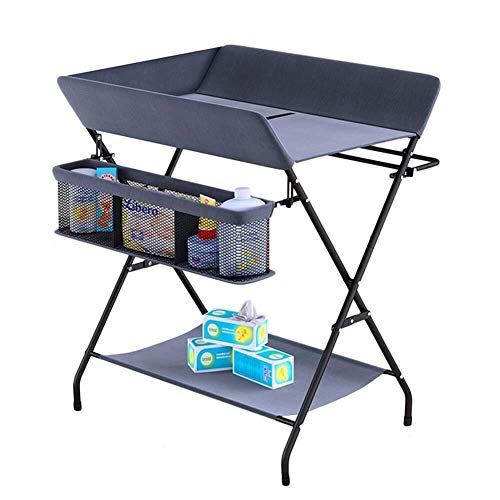 Laptop Ständer Tisch Klapp-Baby mit großem Speicherraum, Wickeltische Kinder Organizer (Color : Gray)