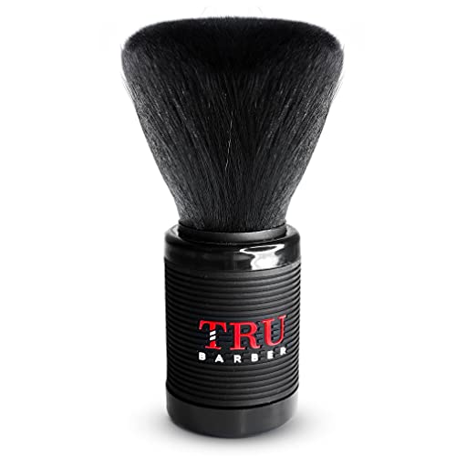 TRU BARBER Plumero de cuello, plumero de cuello suave, cepillo para peluqueros y estilista, cerdas de nailon suave (negro) Cover