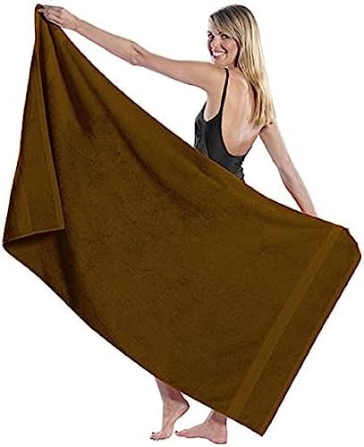 EDB Toallas de baño grandes XL 100 % algodón (90 x 170 cm), toallas suaves de lujo de alta calidad (600 g/m²), toallas de baño superjumbo de secado rápido (marrón chocolate, 1)