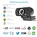 XPCAM Full HD 1080P Webcam with Privacy Shutter and Tripod, Pro Streaming Web Camera with Microphone, Widescreen USB Computer Camera for Laptop Desktop Mac