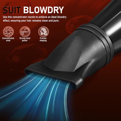 Healvian 2 Stück Haartrockner Düse Universal Aufsatz Schwarzer Kunststoff 3.00X2.95X2.05In Föhne Zubehör Salon Styling Konzentrator Und Diffusor Für Lockiges Haar