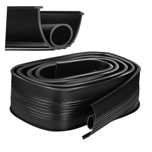 DIYEAH Garage Door Seal Bottom Roll Weatherproof Strip Insulation Kit Epdm Material Easy Install No Tools Needed