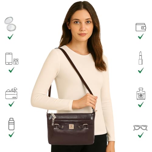 Image of ESBEDA Classic Structured Buckle Sling For Women | Ladies Purse | Slings For Casual Carry | Stylish Sling Bag | Gift Bag For Women