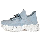 Womens Walking Shoes Mesh Non Slip Gym Sports Casual Fashion Sneakers, Orthopedic Walking Tennis Lightweight Sneakers for Travel Work (Light Blue-B, Adult, Women, 9.5, Numeric, US Footwear Size System, Wide)